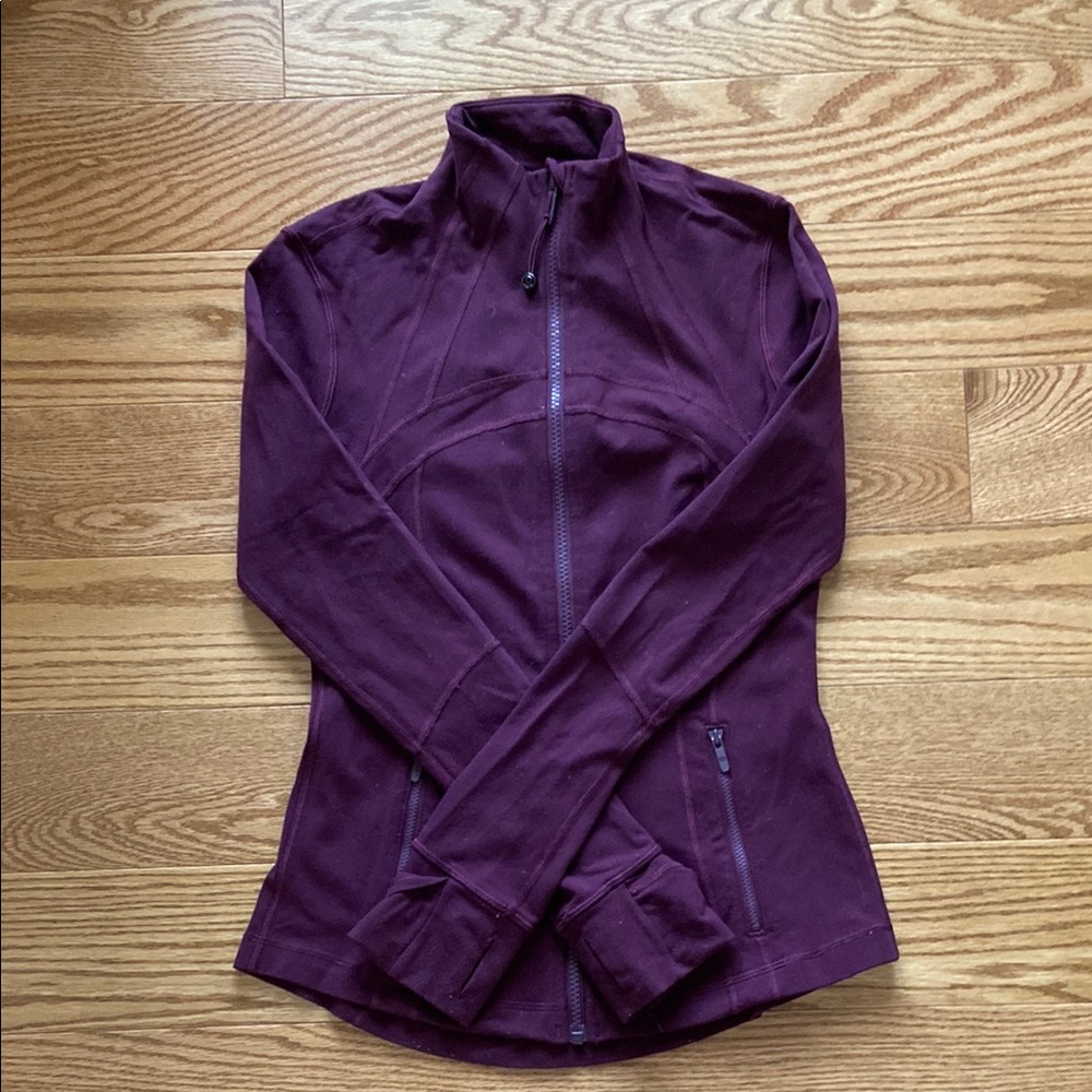 Burgundy define jacket, size 6